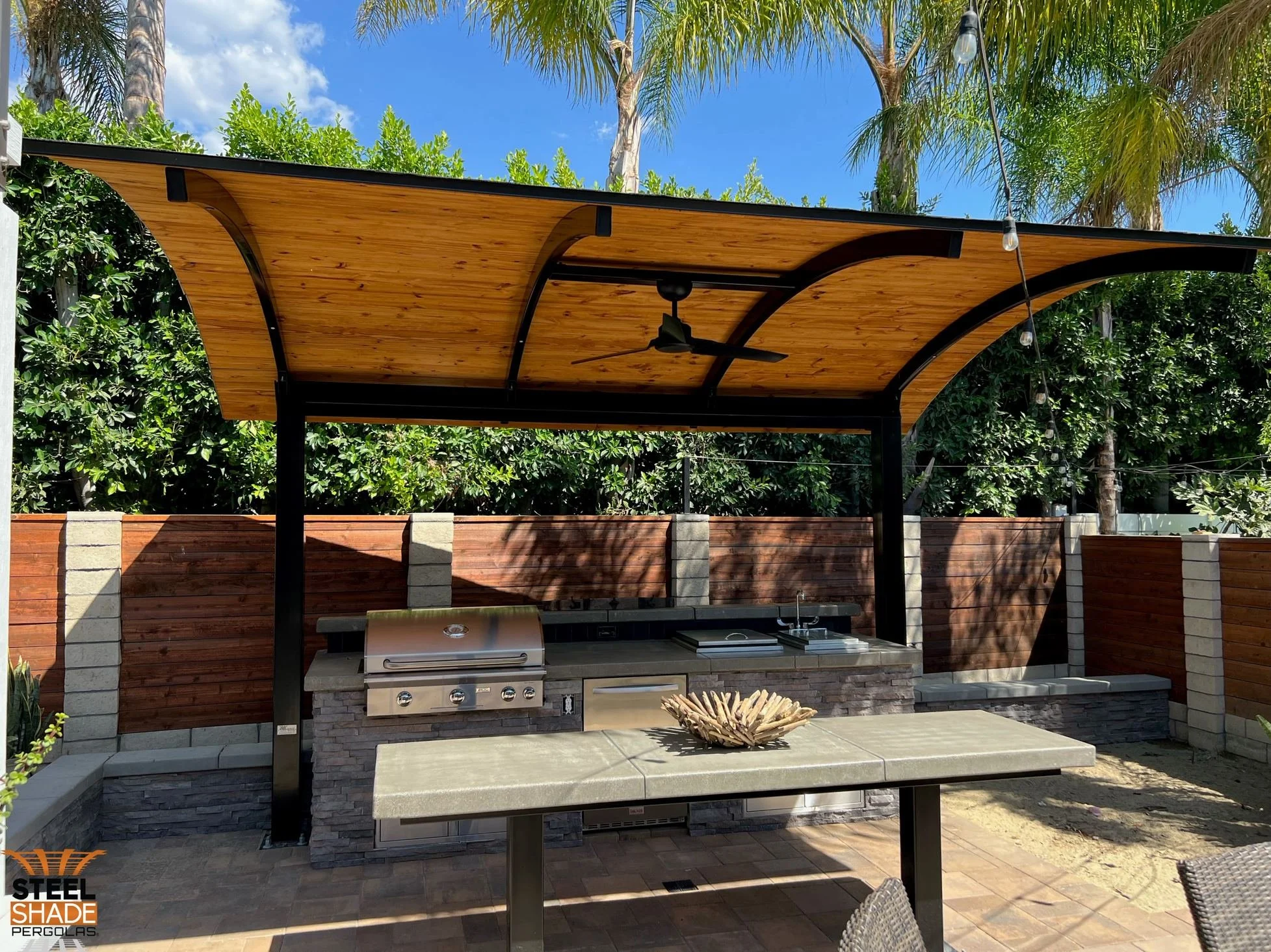 steel shade pergolas